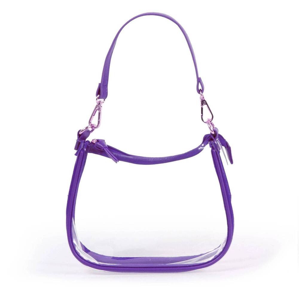 NEW DESDEN women's clara clear purse in purple